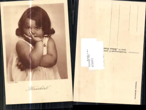 678953 R. Jobst Kinder Mädchen Unerhört