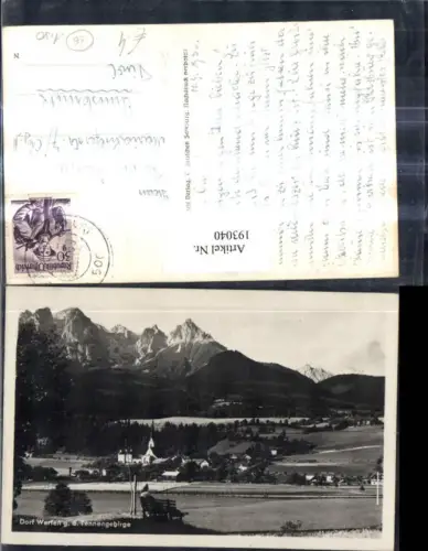 193040,Dorf Werfen Teilansicht g. d. Tennengebirge