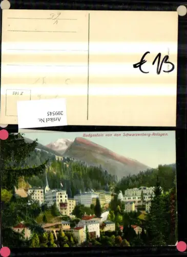 209545,Bad Gastein v. d. Schwarzenberg Anlagen pub Ottmar Zieher Z 145