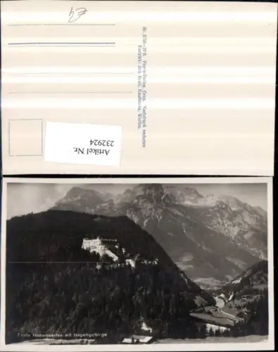232924,Festung Hohenwerfen m. Hagengebirge b. Werfen