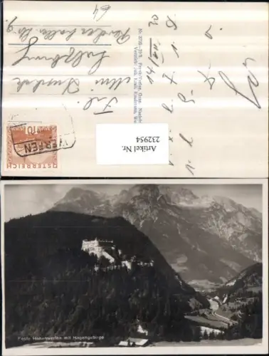 232954,Festung Hohenwerfen b. Werfen m. Hagengebirge