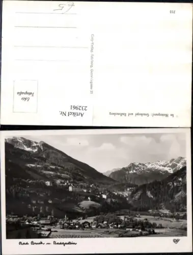 232961,Bad Bruck u. Badgastein Bad Gastein Totale m. Graukogel u. Radhausberg pub Cosy 718