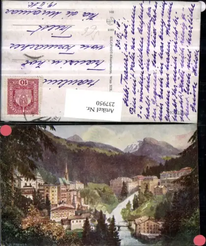 237950,Künstler AK R. Preuss Bad Gastein Teilansicht pub Kilophot 301