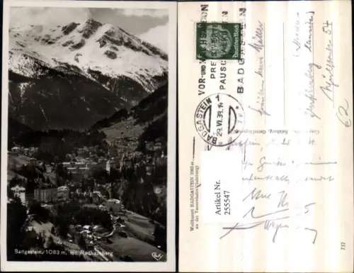 255547,Badgastein Bad Gastein Totale m. Radhausberg Bergkulisse pub Cosy