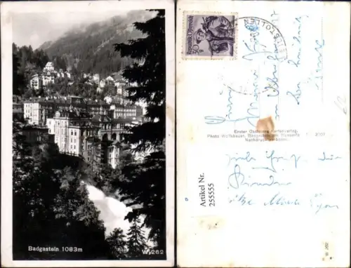 255555,Badgastein Bad Gastein Teilansicht Wasserfall