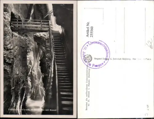 255560,Liechtensteinklamm Klamm Hohe Brücke m. Kessel Partie b. St. Johann im Pongau