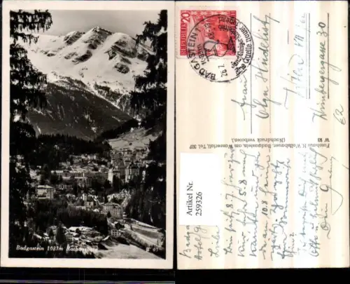 259326,Badgastein Bad Gastein Totale m. Radhausberg Bergkulisse