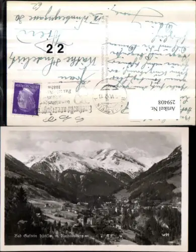 259408,Bad Gastein Totale m. Radhausberg Bergkulisse