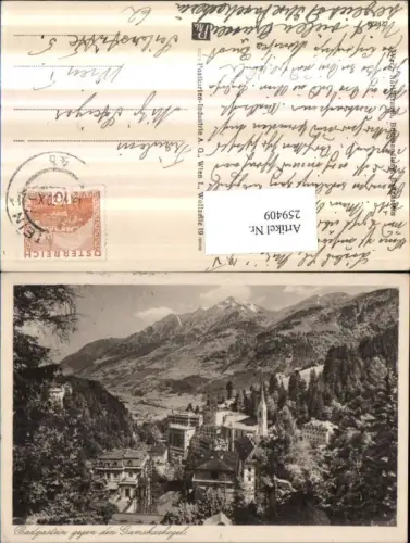 259409,Badgastein Bad Gastein Teilansicht geg. Gamskarkogel Bergkulisse