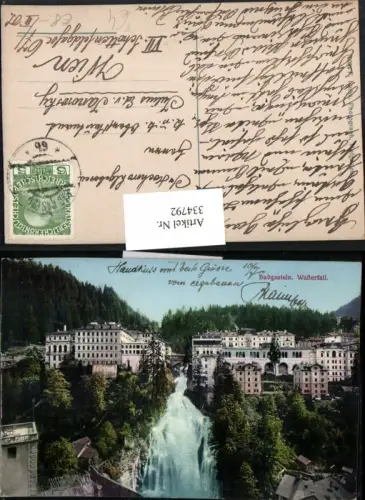 334792,Badgastein Bad Gastein Teilansicht Wasserfall pub F. Fuchs 2084
