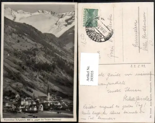 393935,Bad Hofgastein Totale geg. Tauern Bergkulisse