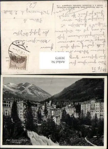 393975,Bad Gastein Teilansicht Wasserfall Bergkulisse