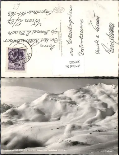 393982,Radstädter Tauern Abfahrt vom Seekareck b. Obertauern Winterbild