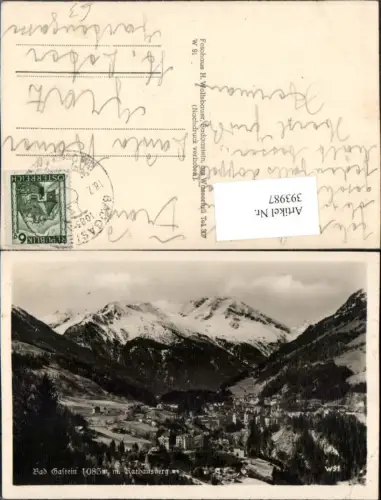 393987,Bad Gastein Totale m. Radhausberg Bergkulisse