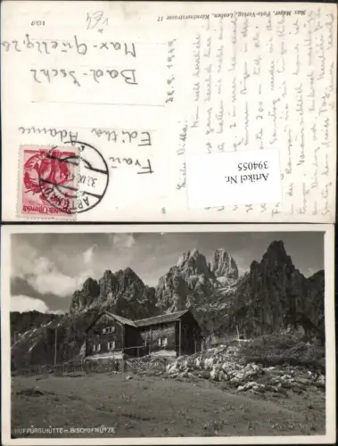 394055,Hofpürglhütte Berghütte b. Filzmoos m. Bischofsmütze Bergkulisse pub Max Mayer