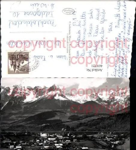 469721,Bischofshofen Totale m. Tennengebirge Bergkulisse