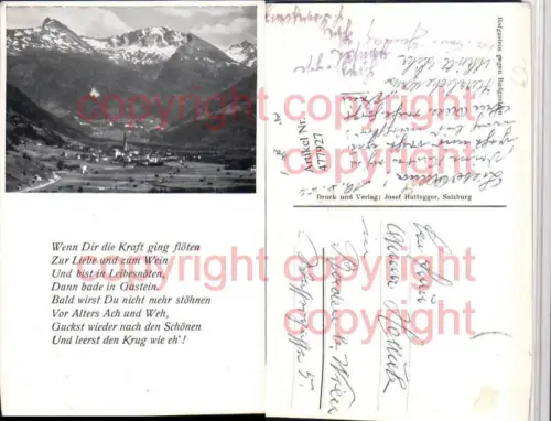 477927,Bad Hofgastein Totale geg. Bad Gastein Bergkulisse Spruch