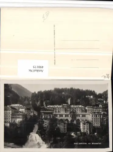 490175,Bad Gastein Teilansicht m. Wasserfall