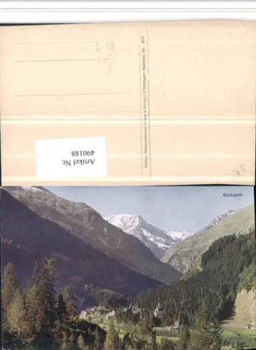 490188,Künstler AK Böckstein b. Bad Gastein Bergkulisse