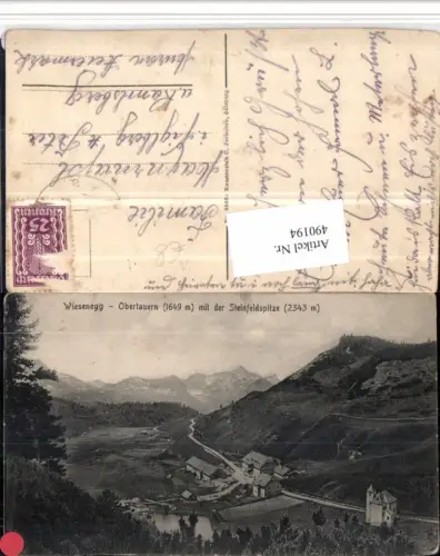 490194,Wiesenegg Obertauern m. Steinfeldspitze Bergkulisse