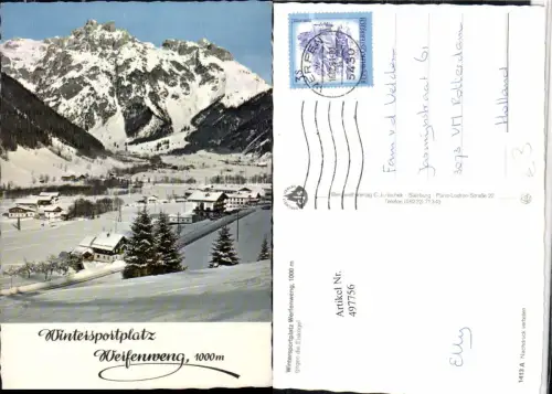 497756,Werfenweng Teilansicht geg. Eiskögel Bergkulisse Winterbild