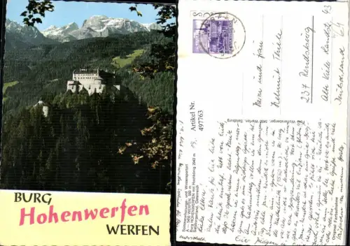 497763,Werfen Burg Hohenwerfen m. Hochkönig Bergkulisse