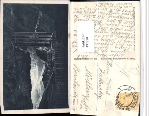 497778,Liechtensteinklamm b. St. Johann Hohe Brücke m. Kessel