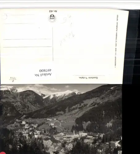 497800,Foto AK Gastein Totale Bergkulisse pub Artografia Habernal e Lindl