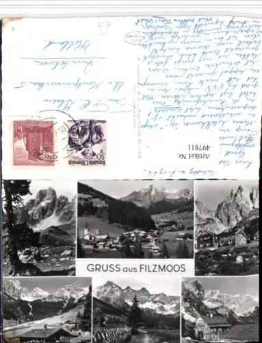 497811,Filzmoos Totale Berghütte Bergkulisse Mehrbildkarte