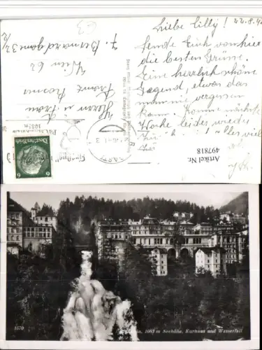 497818,Badgastein Bad Gastein Kurhaus u. Wasserfall