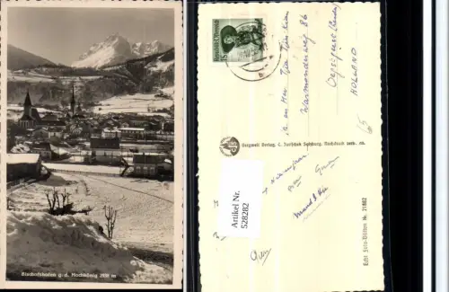 528282,Bischofshofen g. Hochkönig Partie im Ort 1950