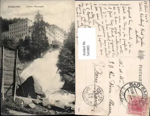 541883,Badgastein Unterer Wasserfall Bad Gastein pub F. Fuchs 494