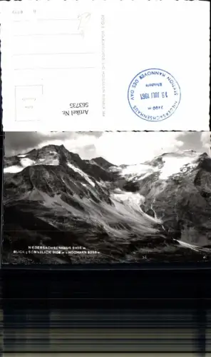 563735,Foto Ak Niedersachsenhaus Blick g. Sonnblick u. Hocharn Sportgastein Bad Gastein