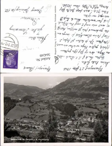 564249,Foto Ak Schwarzach im Pongau g. d. Hochkönig