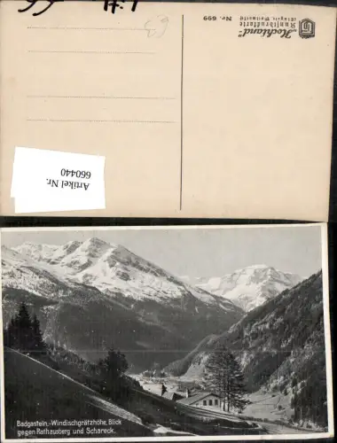 660440,Bad Gastein Windischgrätzhöhe geg. Radhausberg u. Schareck