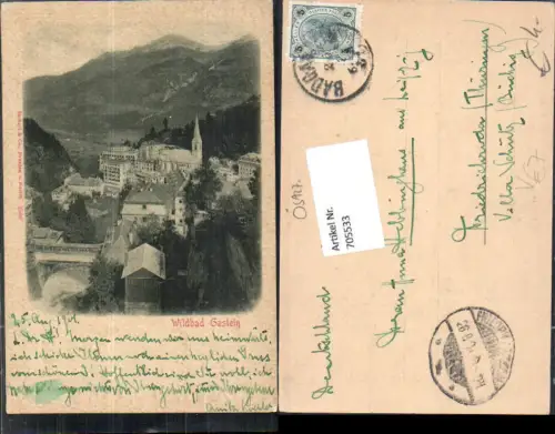 705533 Bad Gastein Badgastein 1900 pub Stengel e Co. 2503