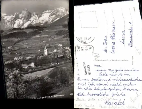 601583,Foto Ak Windischgarsten geg. Gr. Priel u. Spitzmauer