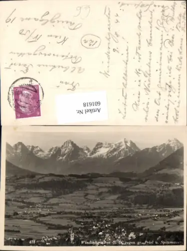 601618,Foto Ak Windischgarsten geg. Gr. Priel u. Spitzmauer