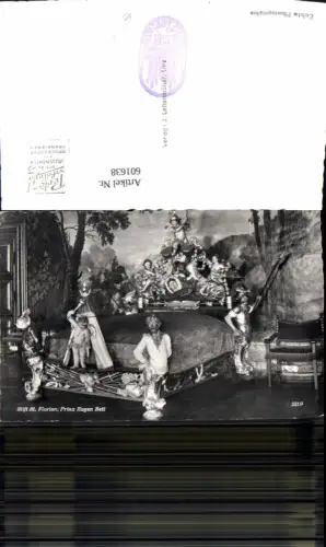 601638,Foto Ak Stift St Florian Prinz-Eugen-Bett Interieur