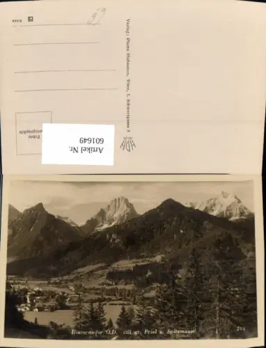 601649,Foto Ak Hinterstoder m. gr. Priel u. Spitzmauer