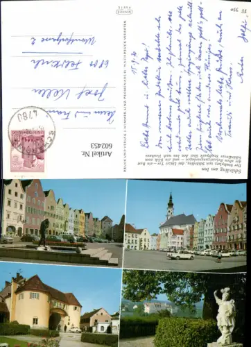 602453,Mehrbild Ak Schärding a. Inn Linzer Tor Stadtpark