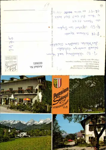 603665,Mehrbild Ak Vorderstoder Pension Saukogel