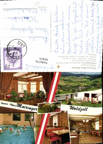 603676,Mehrbild Ak Waldzell Gasthof Pension Mairinger Hallenbad