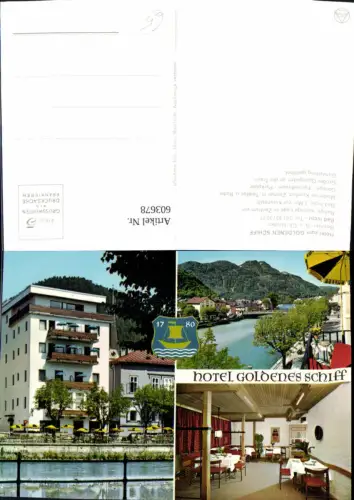 603678,Mehrbild Ak Bad Ischl Hotel zum Goldenen Schiff