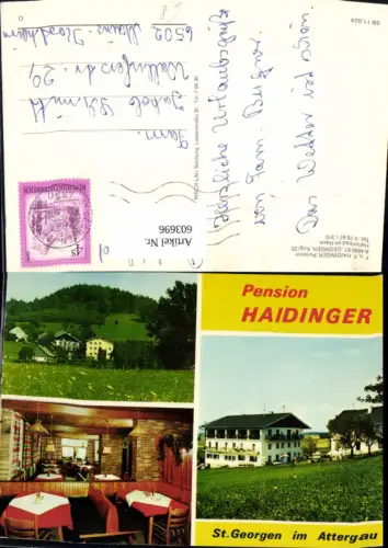 603696,Mehrbild Ak St Georgen i. Attergau Pension Haidinger