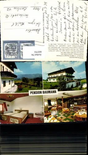 603701,Mehrbild Ak St Georgen i. Attergau Pension Baumann Gaststube