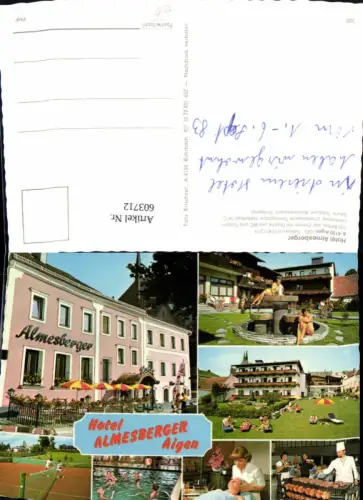 603712,Mehrbild Ak Aigen Hotel Almesberger Schwimmbad Tennis