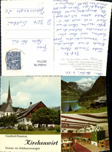 603724,Mehrbild Ak Gosau Gasthof Pension Kirchenwirt Kamin Kachelofen
