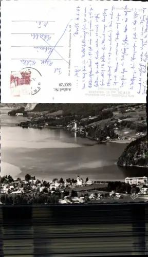603728,Foto Ak Wolfgangsee m. Strobl u. St Wolfgang i. Salzkammergut