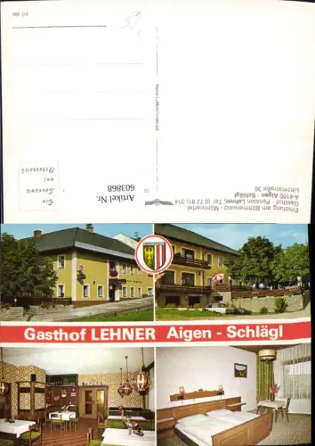 603868,Mehrbild Ak Aigen-Schlägl Gasthof Lehner pub Alpine Luftbild FÖ 999